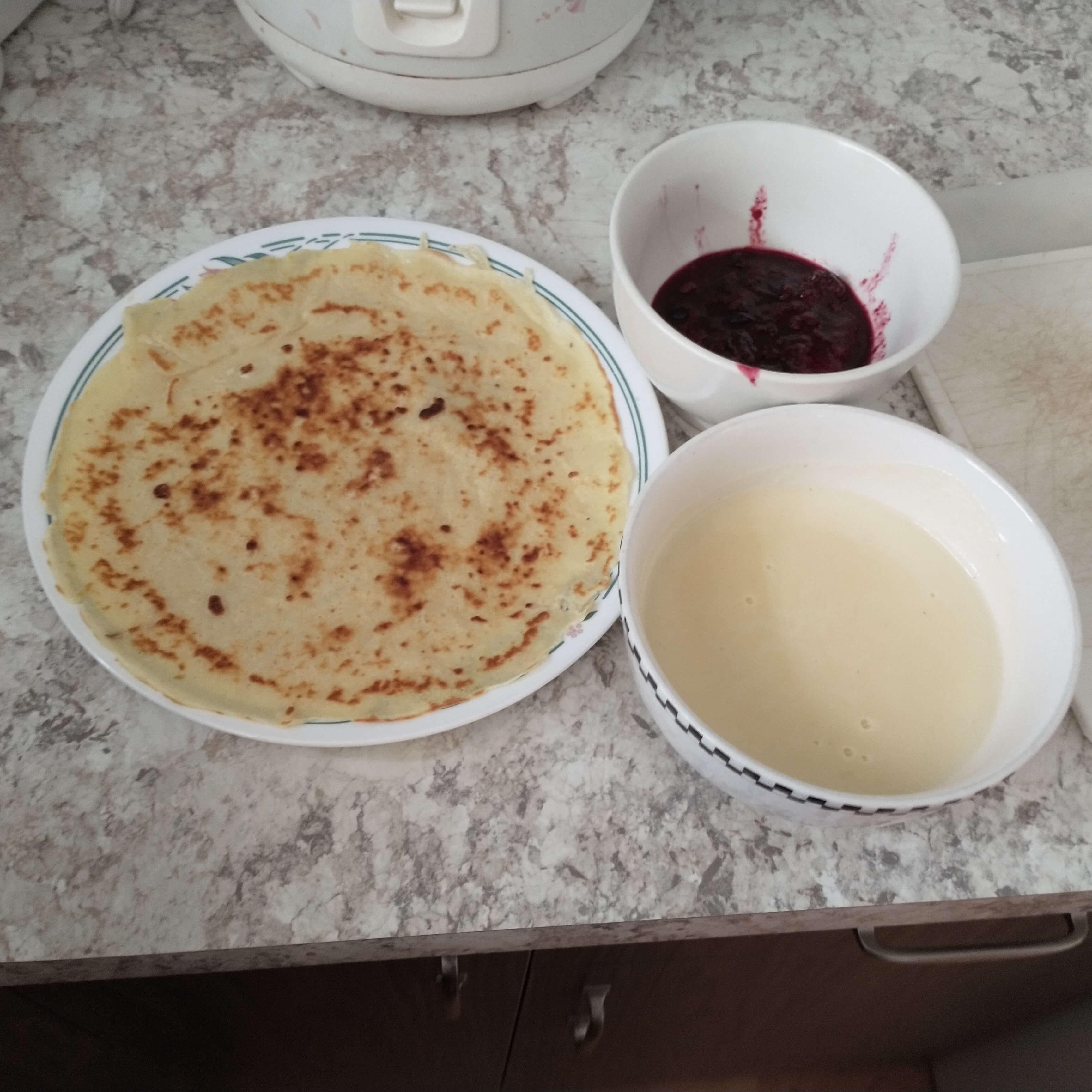 Crepes with Egg Custard